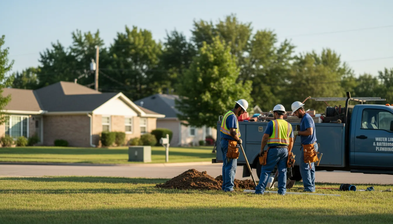 Residential water line and bathroom plumbing service in Cotton Valley, LA